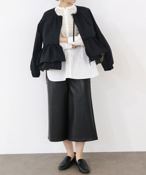 spiral taffeta raffle blouson