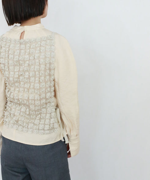 viscose satin raglan blouse