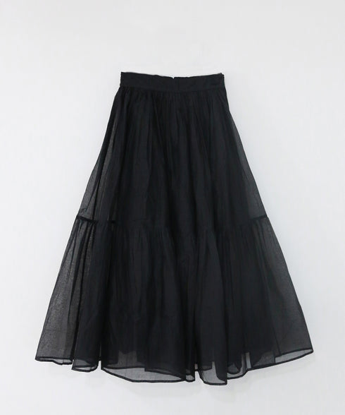 【再入荷】sheer starched cotton gather skirt