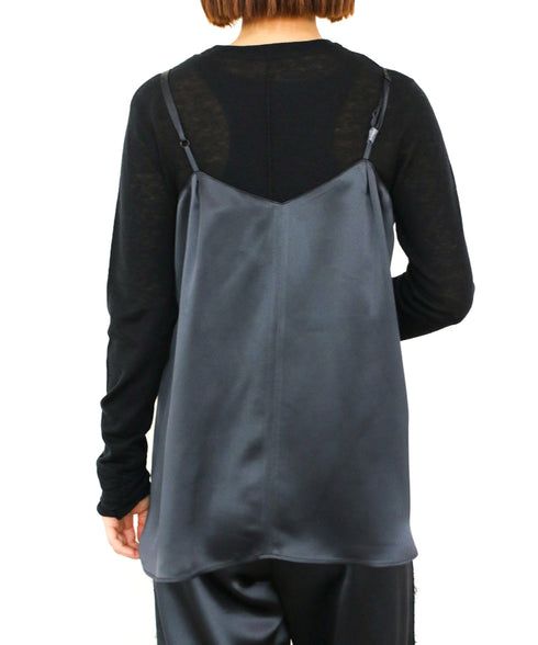 【SOI-MeME】eyelash lace satin camisole
