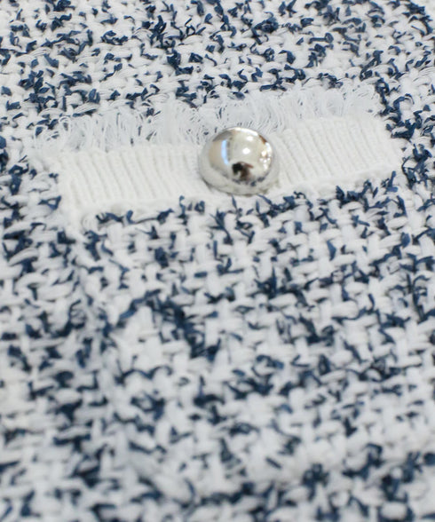 【予約】tweed knit fringe jacket