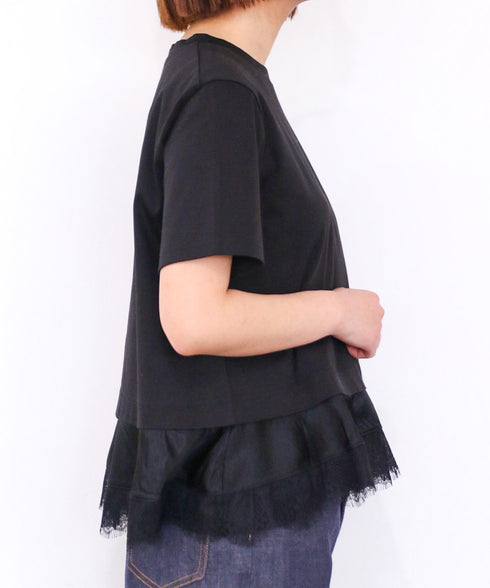eyelash lace hem cut-sew