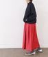 viscose satin gather skirt