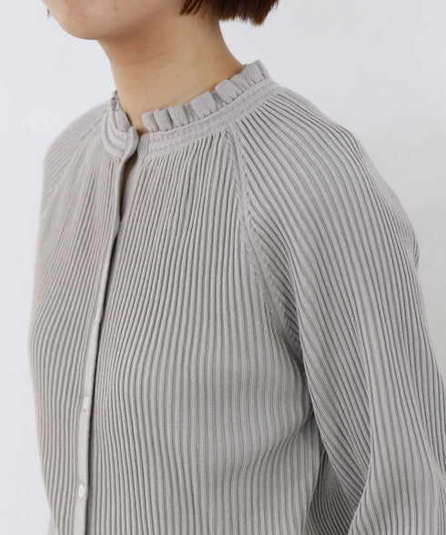 rayon nylon ripple 2way cardigan