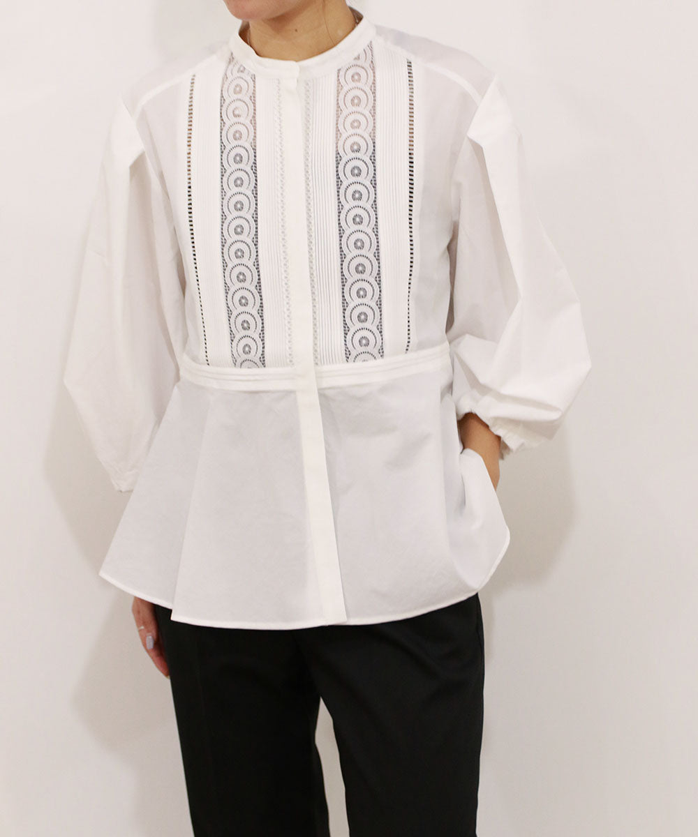 pin tuck lace flare blouse – MARILYN MOON OFFICIAL ONLINE SHOP