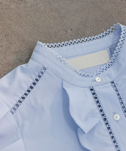 modern sleeve jabot blouse