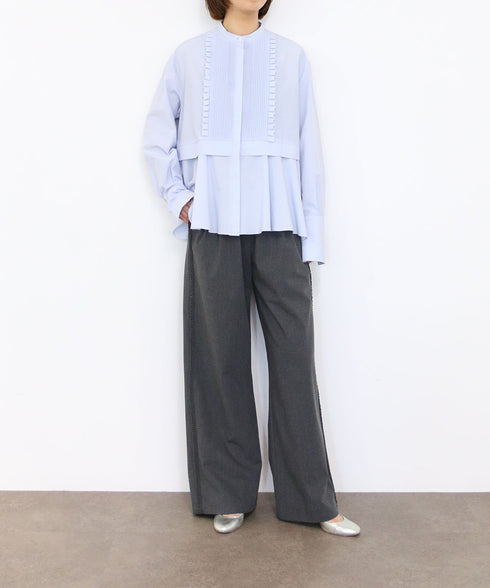 <9/4発売>tuck frill flare shirt