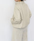 soft eco-leather padded midi blouson