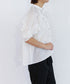 sheer raffle pintuck blouse
