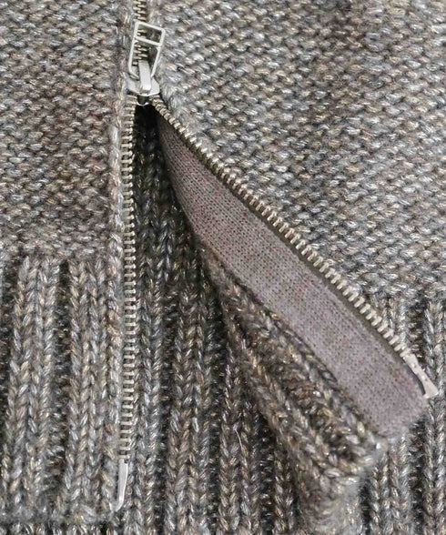10/9発売予定【SOI-MeME】lame knit high neck blouson