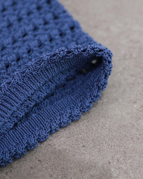 crochet polo knit cardigan