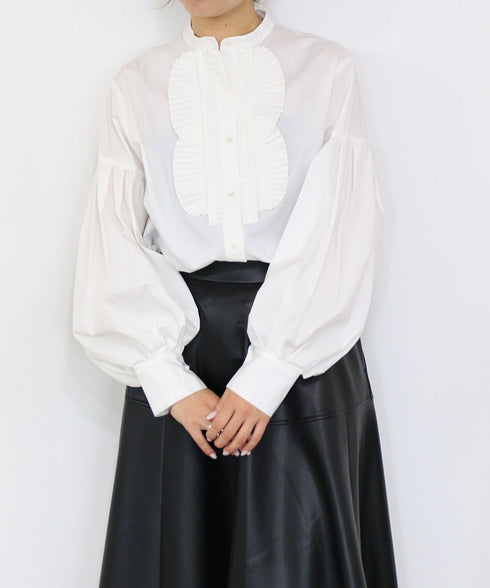 【SOI-MeME】pleats jabot modern sleeve blouse