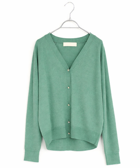 16G lame knit raglan cardigan