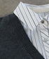 striped shirt layered knit top