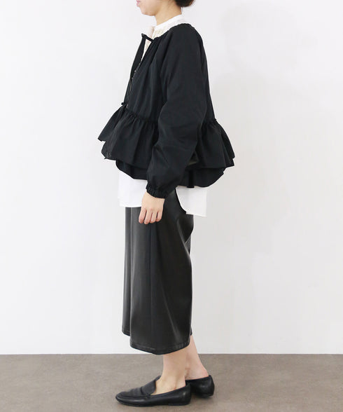 spiral taffeta raffle blouson