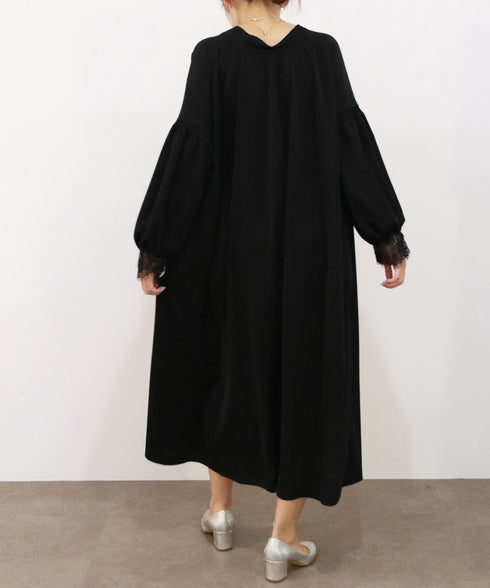 2way shirring gather tie dress