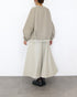 scallop-lace hem twill blouson