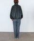 eco leather tuck blouson