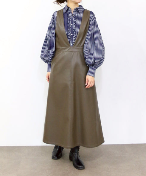 tuck frill modern volume shirt