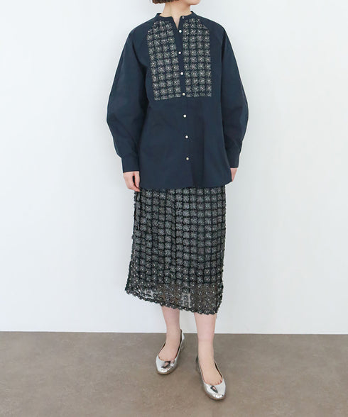再入荷【SOI-MeME】pearl lame lace blouse