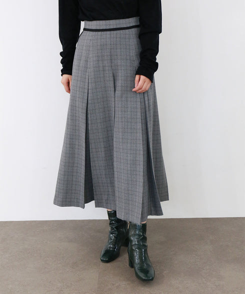 【再入荷】glen check box tuck skirt