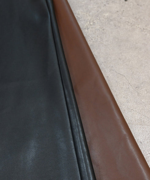 soft eco-leather circular skirt