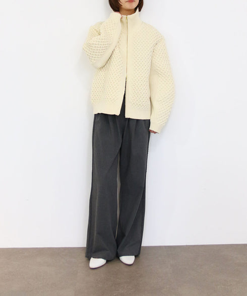 polyester honeycomb knit blouson