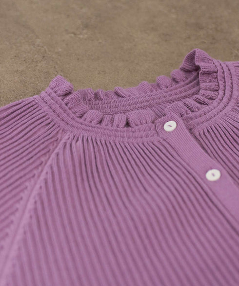 rayon nylon ripple 2way cardigan