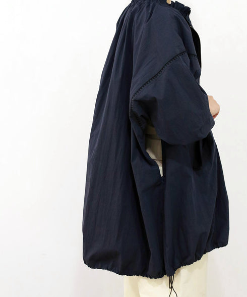 【予約】shirring gather embroidery midi-blouson