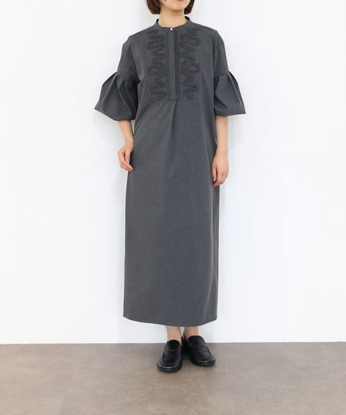 10/16発売予定【SOI-MeME】diamond tuck embroidery modern dress