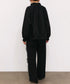 pleats sheer dolman blouson