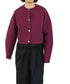 10/16発売予定 polyester milano rib scallop-lace hem cardigan
