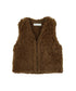 2way shaggy knit vest