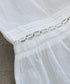 sheer starched cotton lace tiered skirt