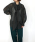 sheer velour 2way tie shirt