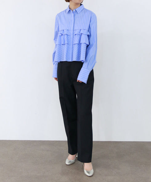 layered raffle blouse