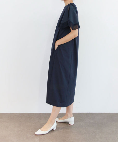 laced handkerchief sleeve one-piece