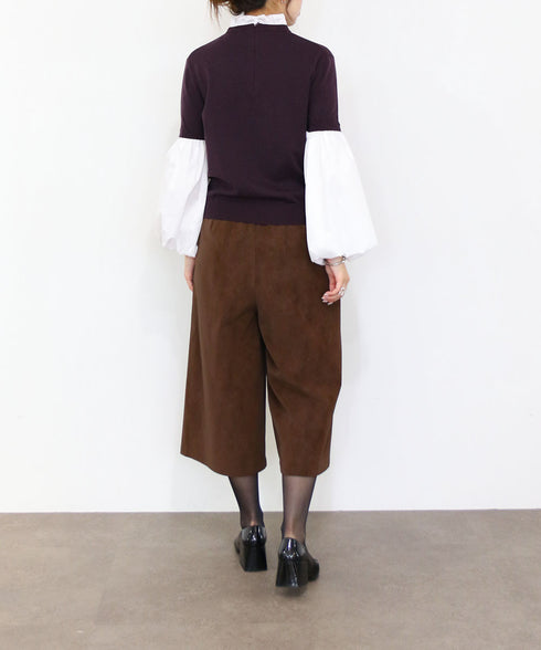 【先行予約1000ポイントプレゼント】14G wool 2way sleeve top