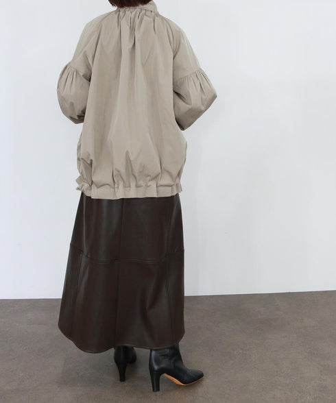 【再入荷】 volume sleeve taffeta mid-blouson
