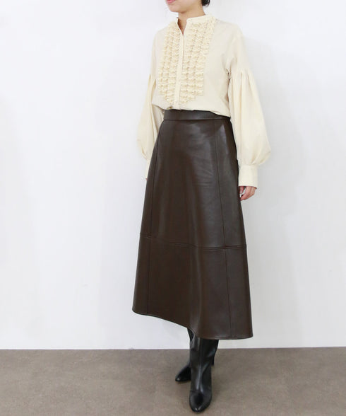 【再入荷】modern tuck frill blouse