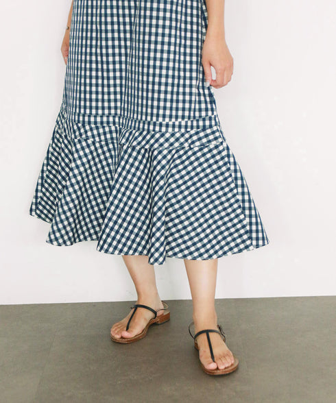 gingham check 2way dress