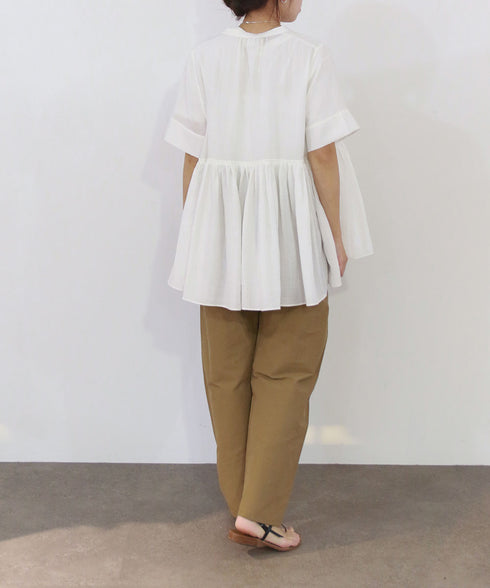 bosom tunic sheer shirt