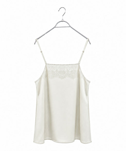 【SOI-MeME】eyelash lace satin camisole