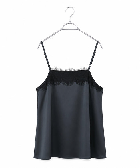 【SOI-MeME】eyelash lace satin camisole