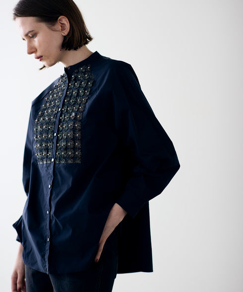 再入荷【SOI-MeME】pearl lame lace blouse