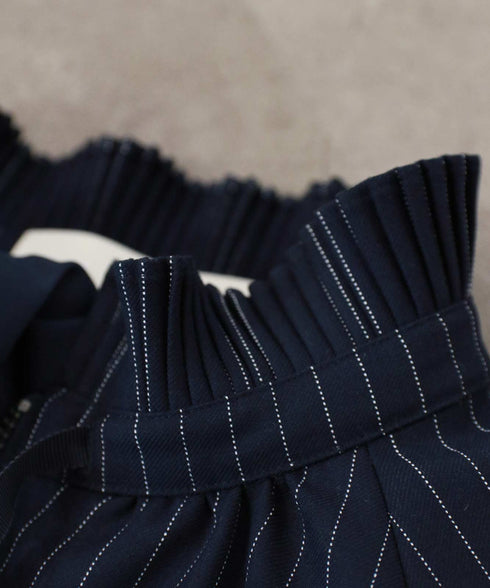 warm pinstripe blouson