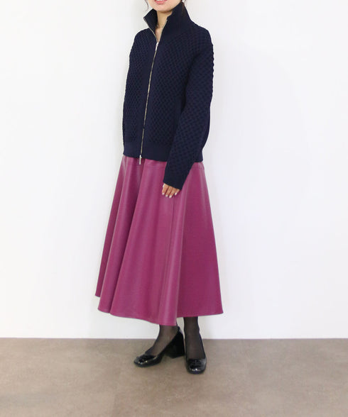 polyester honeycomb knit blouson