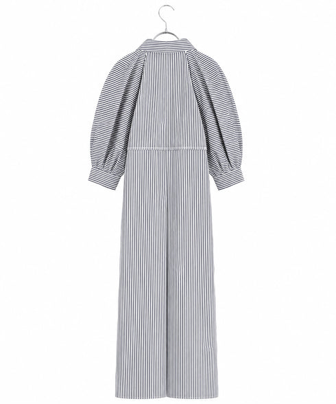 modern strip volume sleeve dress