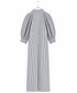 modern strip volume sleeve dress