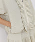 seersucker check pleats half sleeve blouson